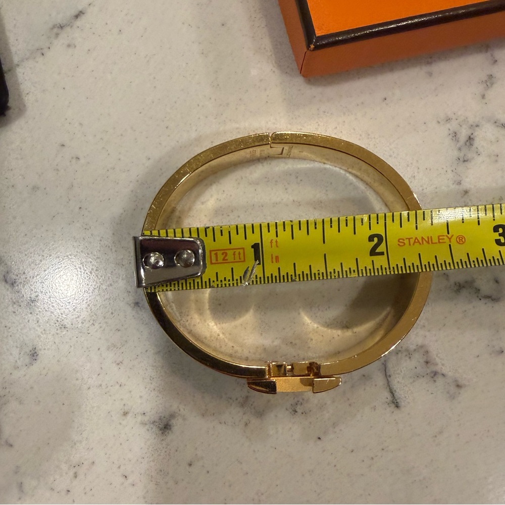 Hermes Clic H Bracelet Black Gold PM Authentic - Picture 10 of 11